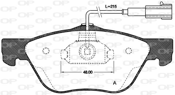 OPEN PARTS Комплект тормозных колодок, дисковый тормоз BPA0589.21